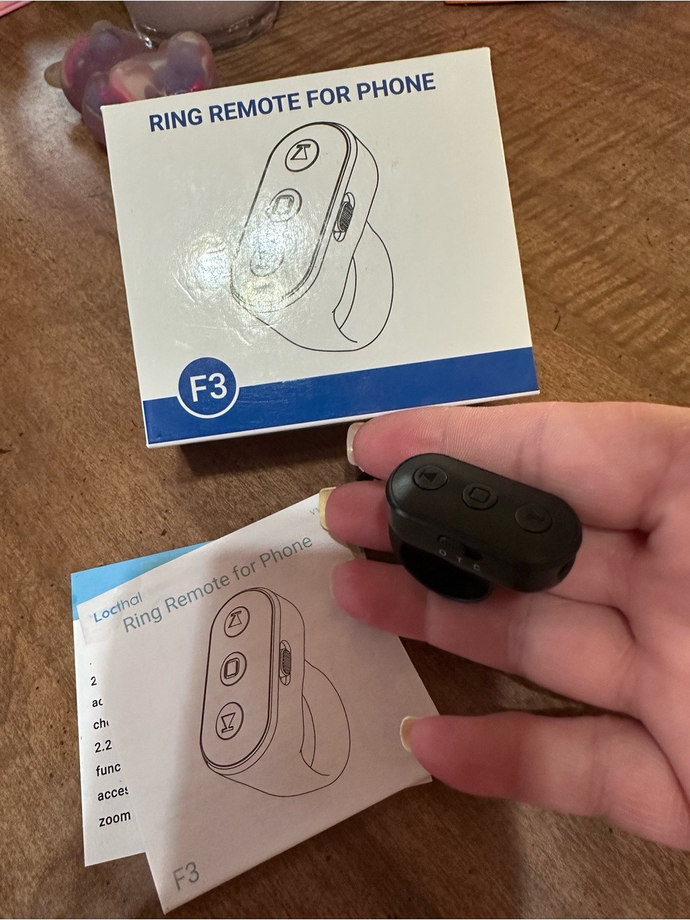 New Locthal F3 Ring Remote for Phone Bluetooth Controller Scrolling Ring Remote